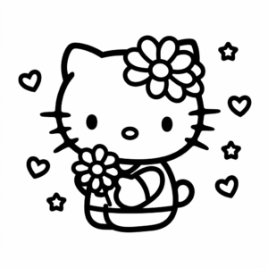 Disegno di hello kitty gratuita da colorare