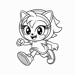 Disegno di Aimee di Sonic da colorare