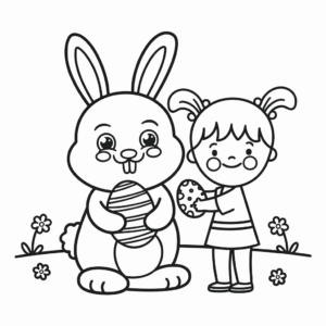 Disegno di Amici di Pasqua da colorare