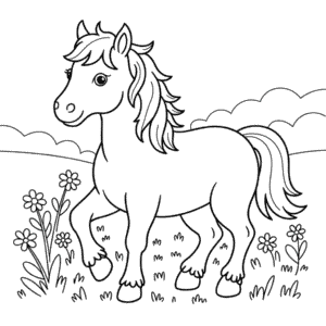 Disegno di Bellissimo Cavallo da colorare