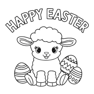 Disegno di Buona Pasqua da colorare