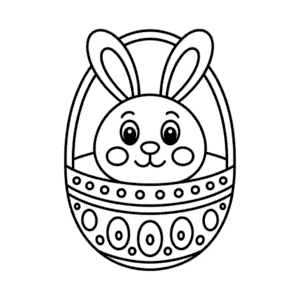Disegno di carino Pasqua da colorare