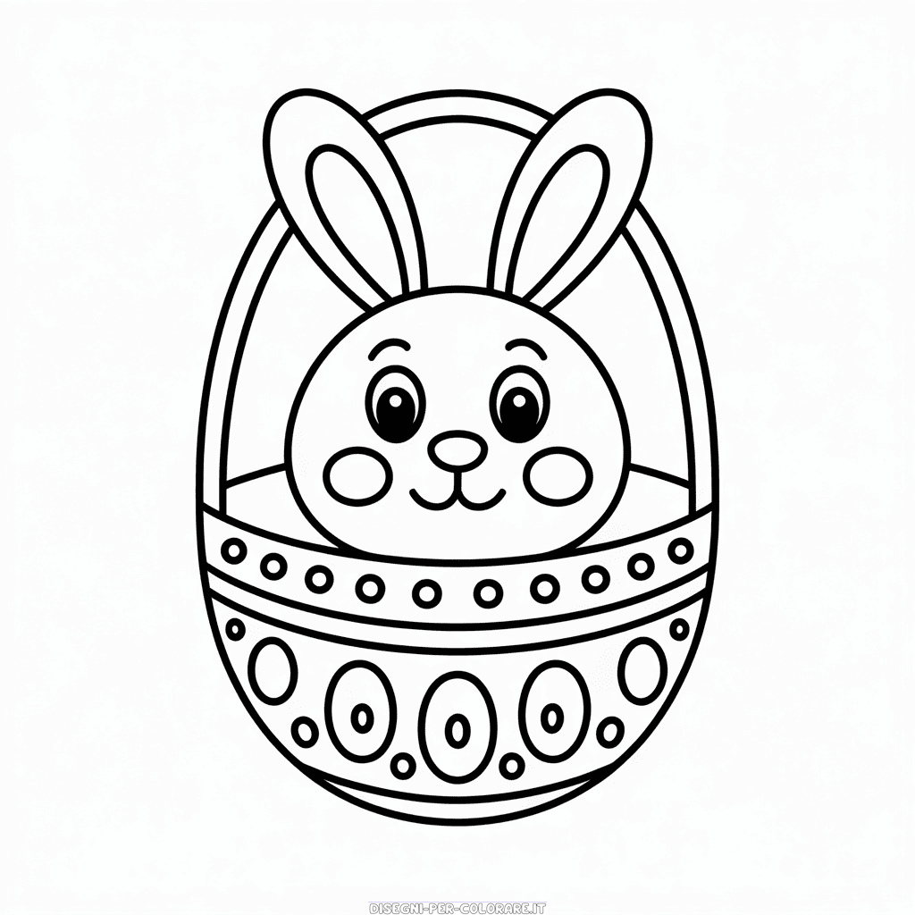 Disegno di carino Pasqua da colorare