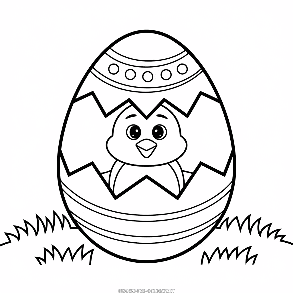 Disegno di Cartoon di Pasqua da colorare