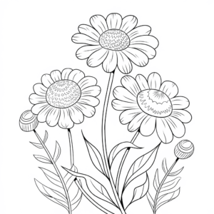 Disegno di fiore Scabiosa da colorare