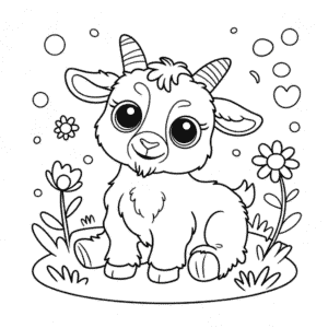 Disegno di Goat di Beanie Boo da colorare
