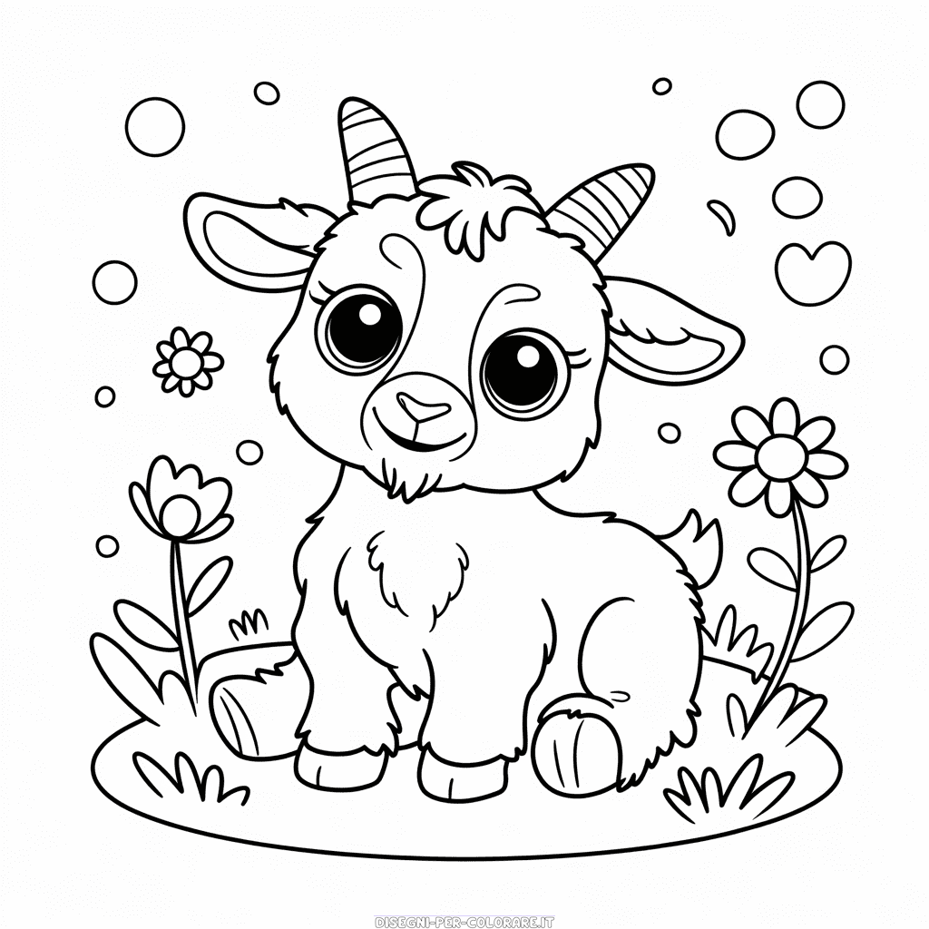 Disegno di Goat di Beanie Boo da colorare