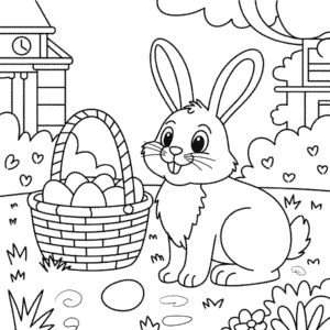 Disegno di Pasqua per adulti da colorare