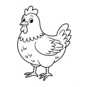 Disegno di Gallina Carina da Colorare