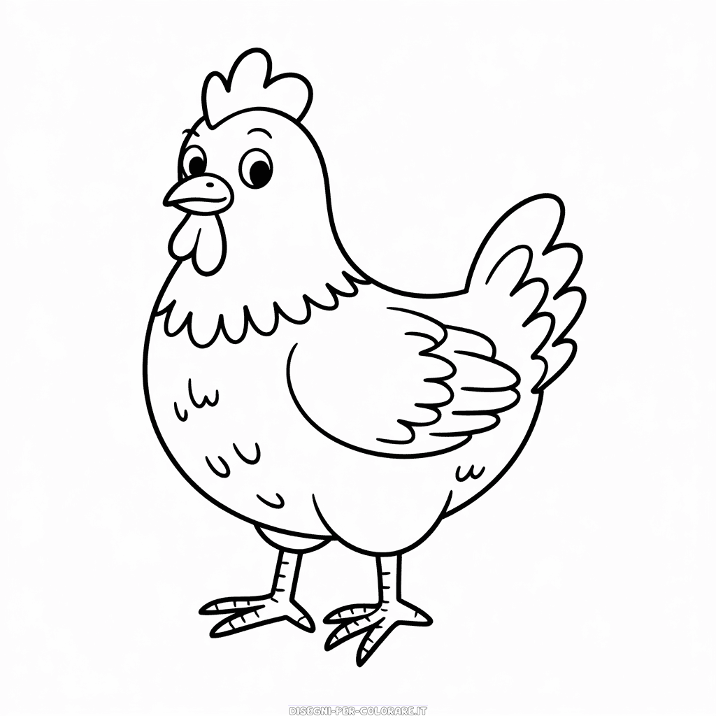 Disegno di Gallina Carina da Colorare