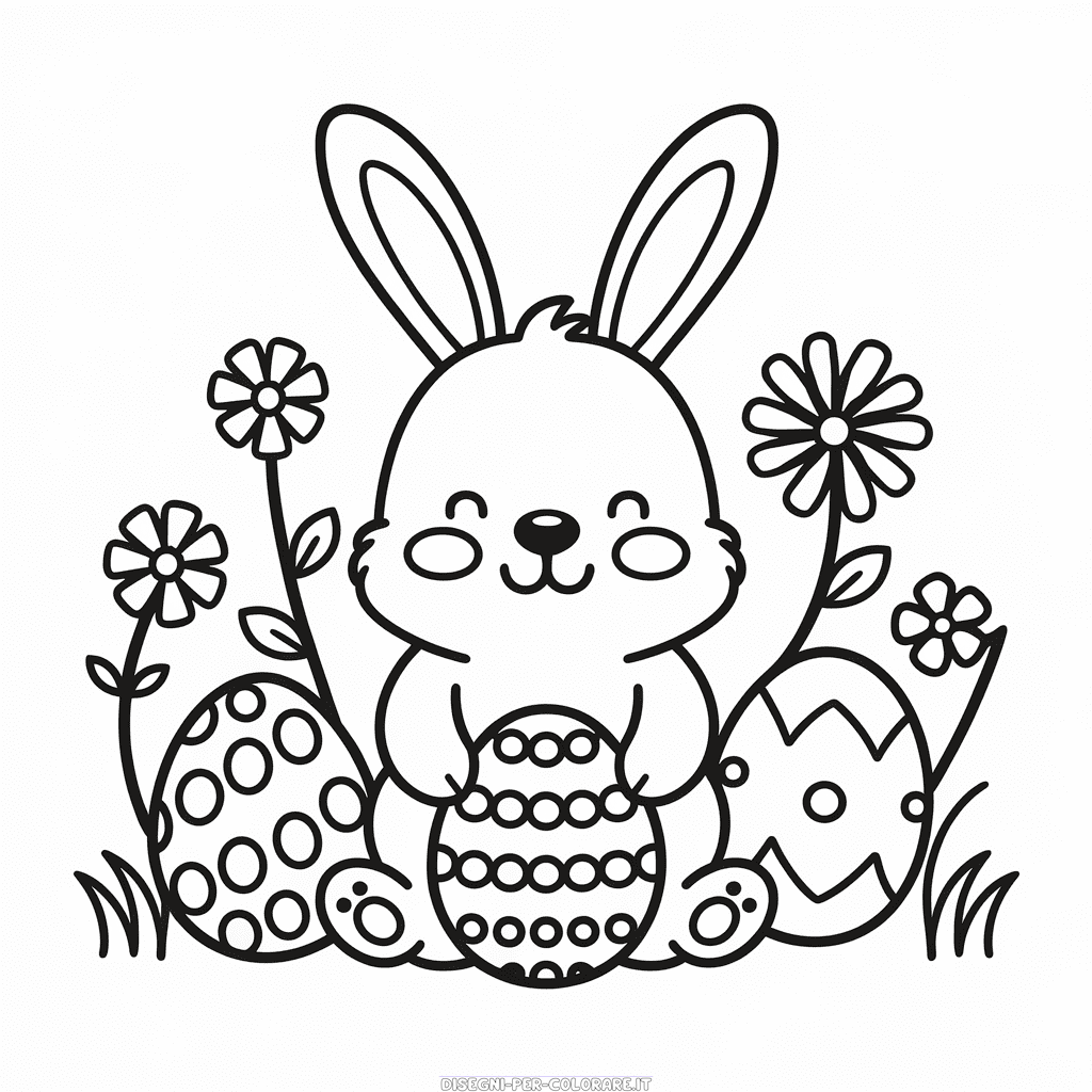 Disegno di Schizzo di Pasqua da colorare