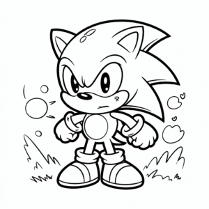 Disegno di Sonic arrabbiato da colorare