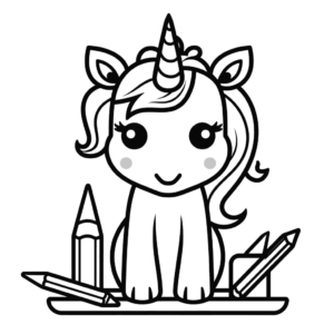 Disegno di Unicorno dell'Asilo da colorare