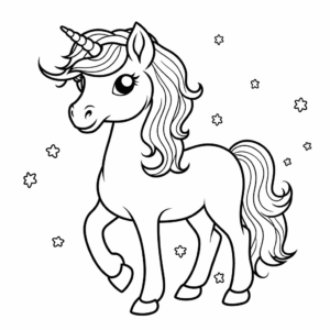Disegno di Unicorno per bambini da colorare