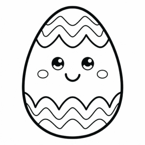 Disegno di Uovo di Pasqua da colorare