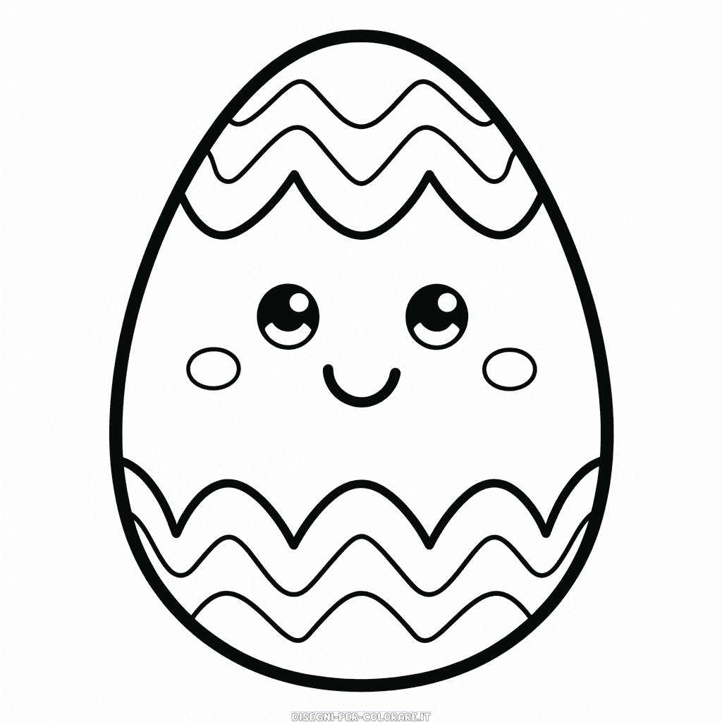Disegno di Uovo di Pasqua da colorare