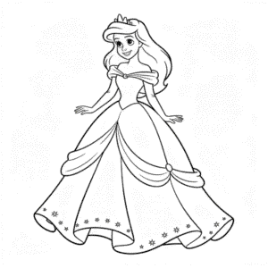 Disegno di Abito di Ariel da Colorare