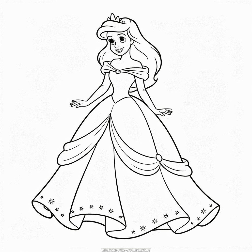 Disegno di Abito di Ariel da Colorare