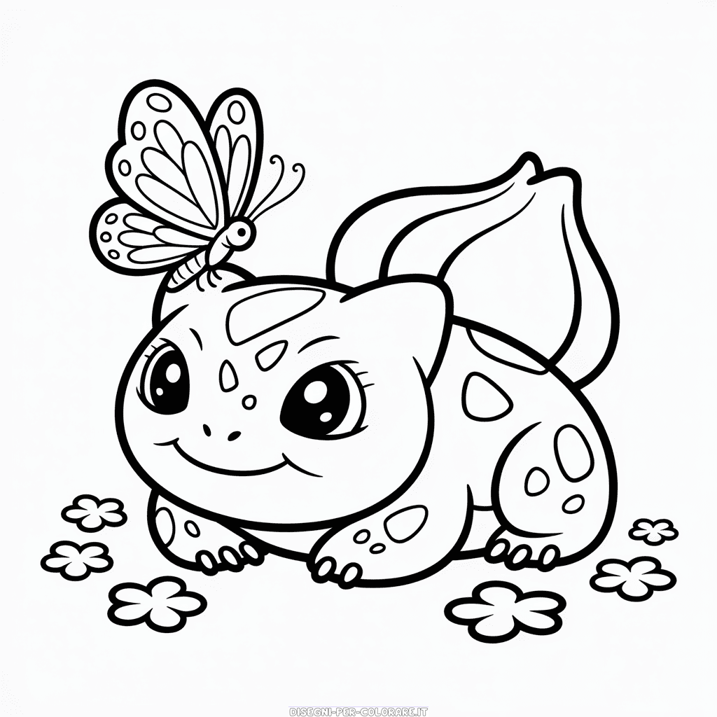 Disegno di Adorabile Bulbasaur da Colorare
