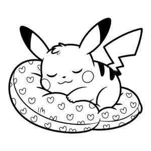 Disegno di Adorabile Pikachu da Colorare