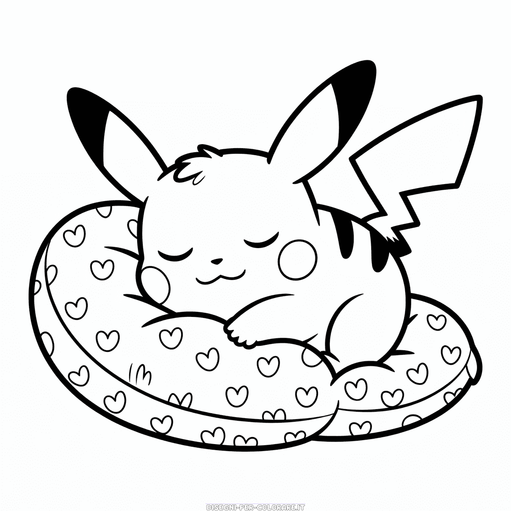 Disegno di Adorabile Pikachu da Colorare