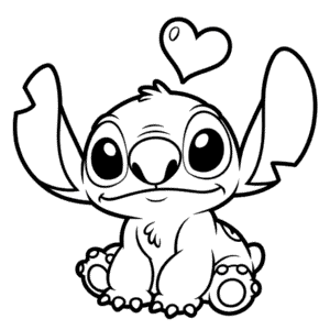 Disegno di Adorabile Stitch da Colorare