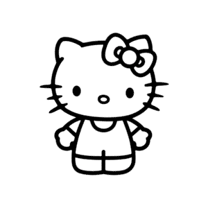 Disegno di Bellissima Hello Kitty da Colorare