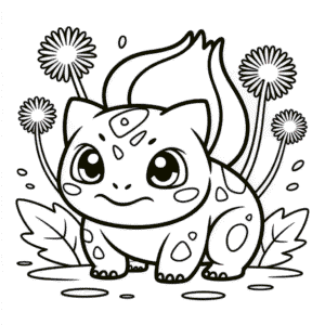 Disegno di Bulbasaur Carino da Colorare
