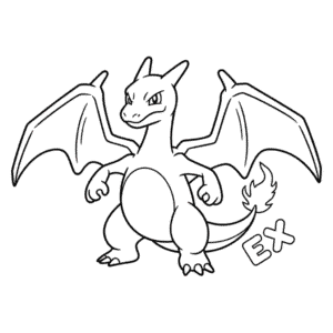Disegno di Charizard EX da Colorare