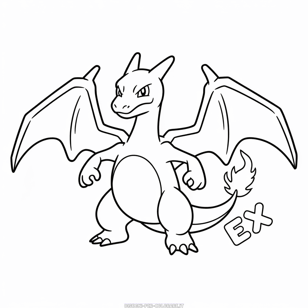 Disegno di Charizard EX da Colorare