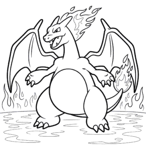 Disegno di Charizard VMAX da Colorare