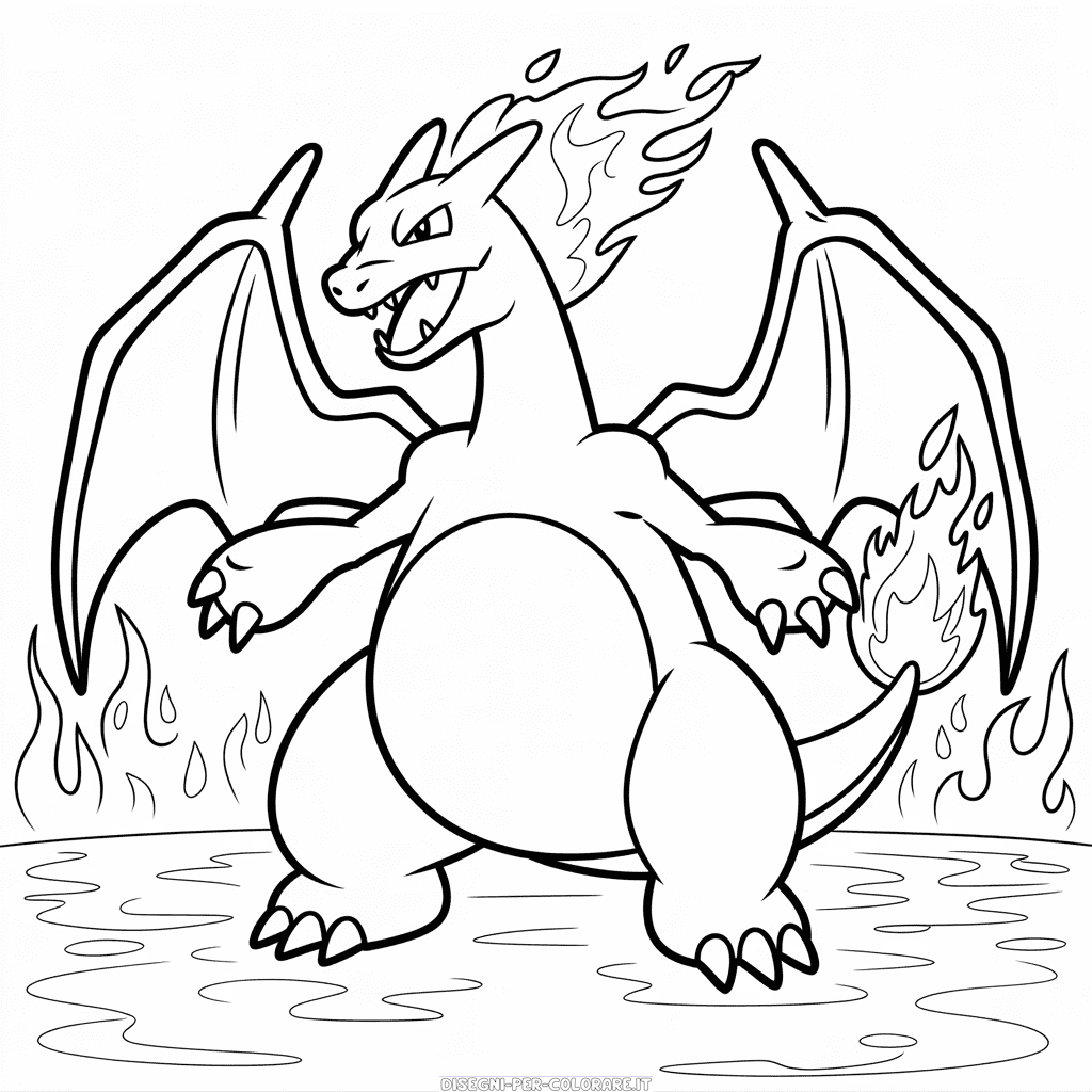 Disegno di Charizard VMAX da Colorare
