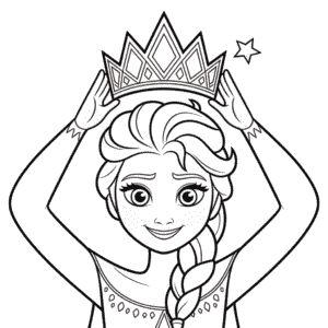 Disegno di Corona di Elsa da Colorare