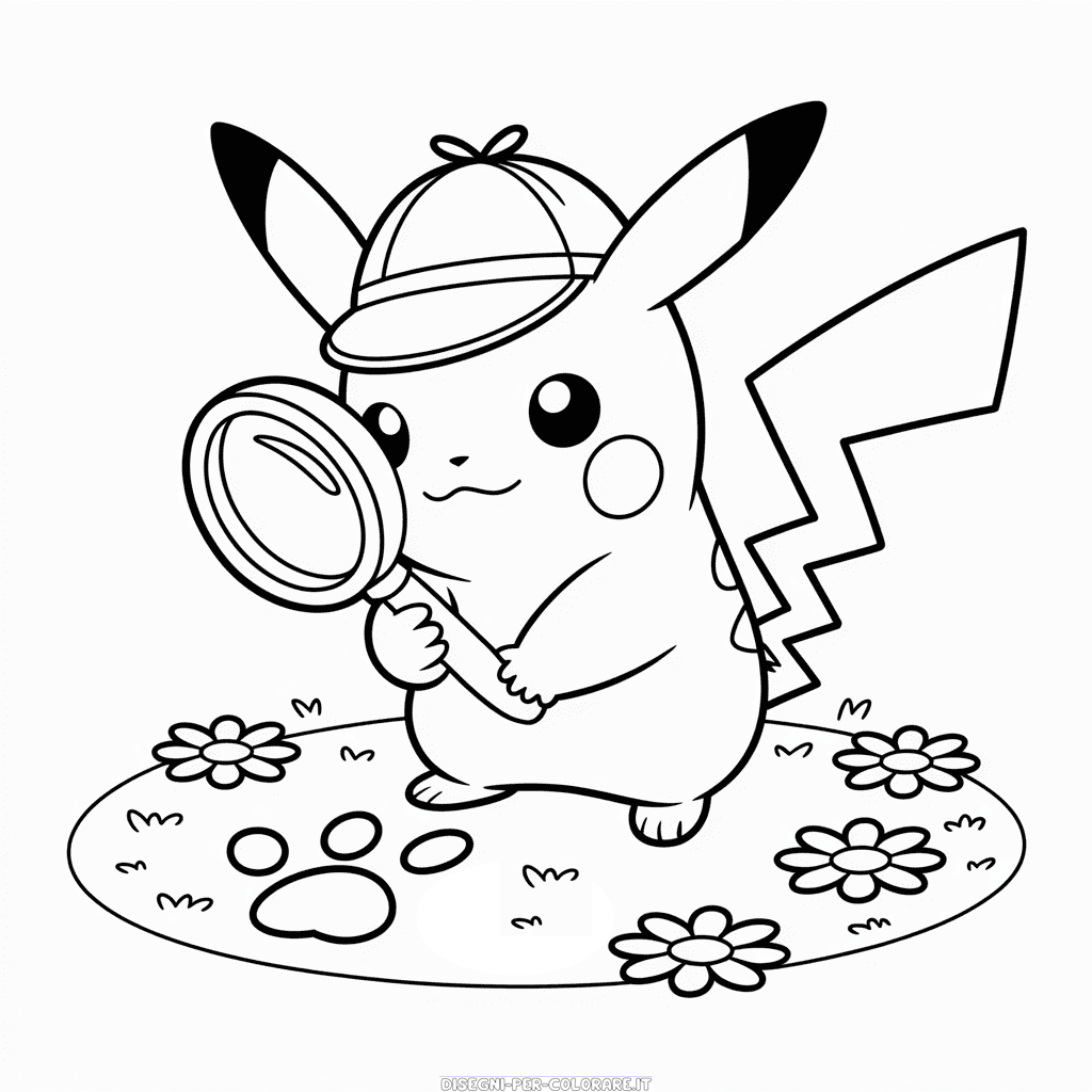 Disegno di Detective Pikachu da Colorare