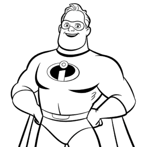 Disegno di Disney Bob Parr gli Incredibili da Colorare