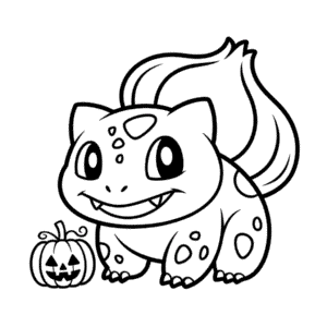 Disegno di Halloween Bulbasaur da Colorare