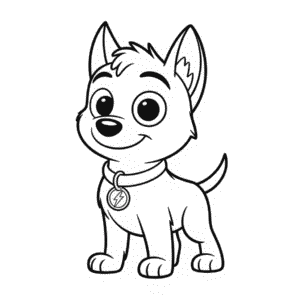 Disegno di Personaggio Disney Bolt da Colorare