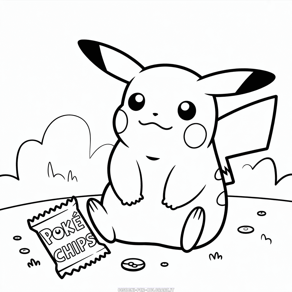 Disegno di Pikachu Grasso da Colorare