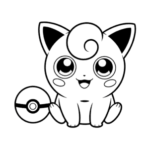 Disegno di Pokémon Jigglypuff da Colorare