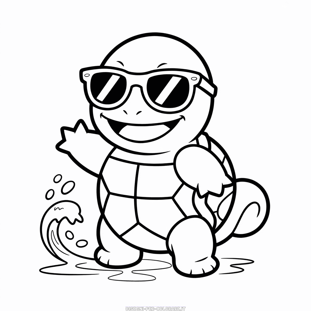 Disegno di Squirtle Fantastico da Colorare