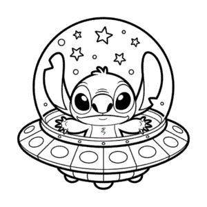 Disegno di Stitch Alien da Colorare