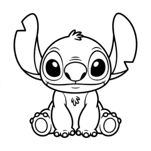 Disegno di Stitch Facile da Colorare