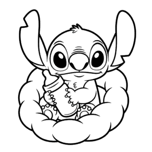 Disegno di Stitch Neonato da Colorare