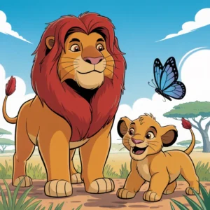 Disegni del Re Leone da Colorare