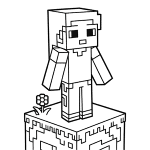 Disegno di Alex Minecraft da Colorare