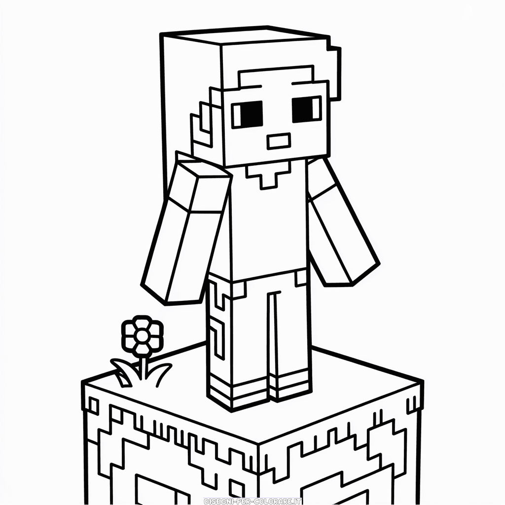 Disegno di Alex Minecraft da Colorare