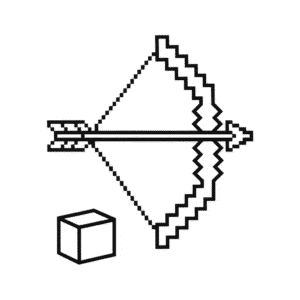 Disegno di Arco e Freccia Minecraft da Colorare