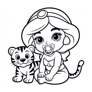 Disegno di Bebè Jasmine da Colorare