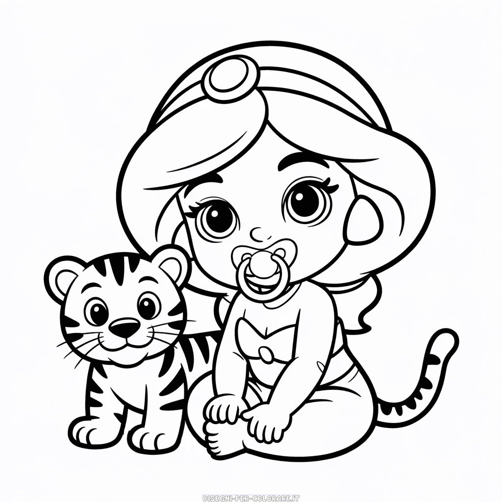 Disegno di Bebè Jasmine da Colorare