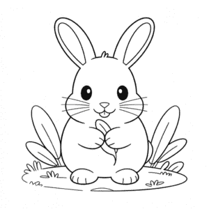 Disegno di Coniglio Carino da Colorare